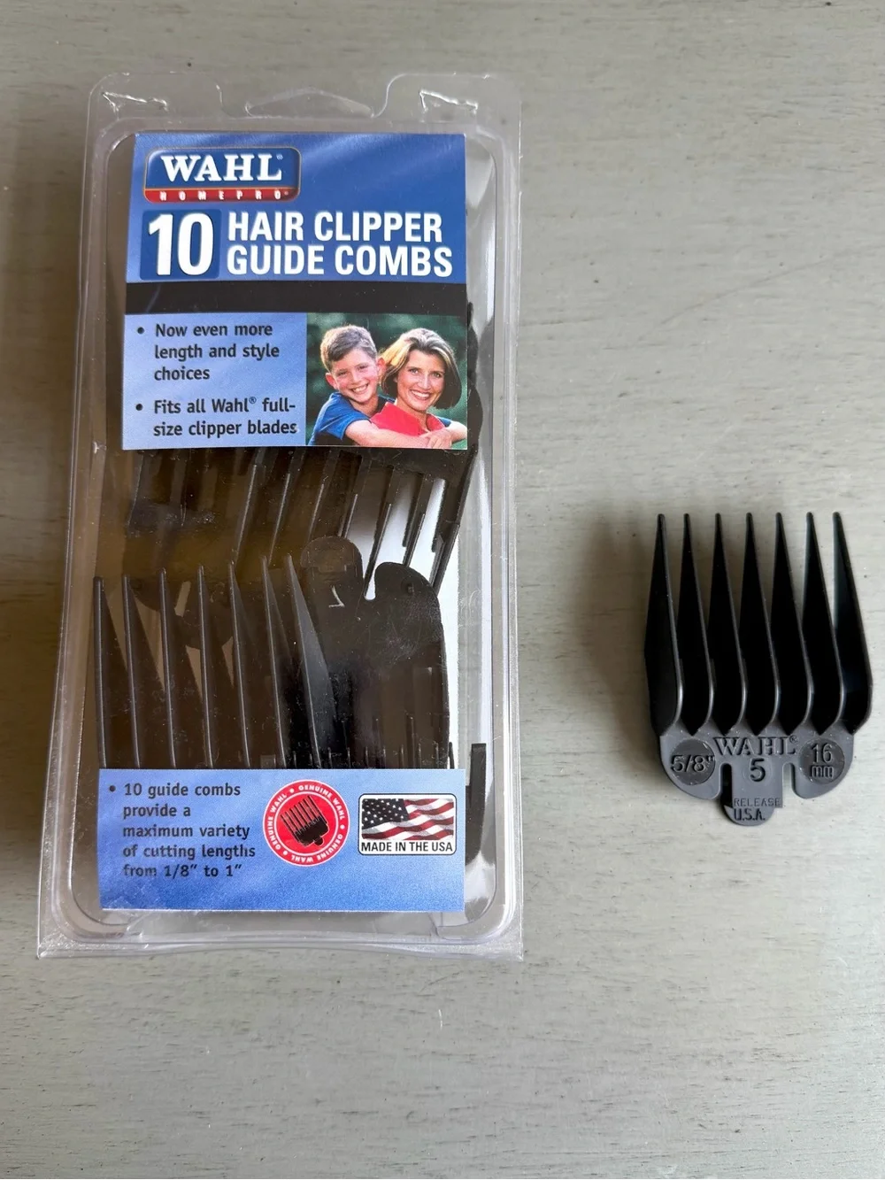 Wahl Hair Clipper Guide Comb Set of 10- 1/8